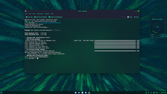 CachyOS 241221 desktop with CLI window (Image source: CachyOS)
