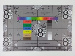 Our test chart in detail