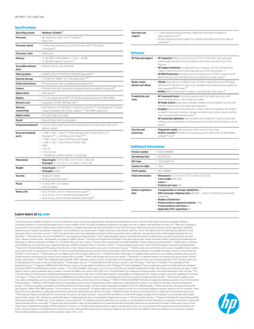 2019 Envy 17 specifications