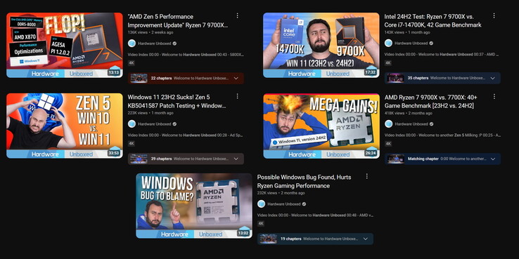 Look, I like bar graphs as much as the next guy, but five sets of A/B testing just for software updates, for a single product generation, is a lot for anyone to have to trawl through. (Image source: YouTube, edited)