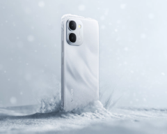 The Vivo Y6 in white colorway