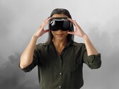 Gamer shown wearing Steam Frame VR headset