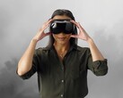 Gamer shown wearing Steam Frame VR headset