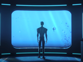 Pictured - a still from the official Subnautica trailer, showing the protagonist standing in front of a glass pane with water and fishes on the other side. (Image source: Steam - edited)