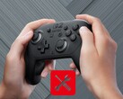 Gamer moving left thumbstick on Switch 2 Pro Controller