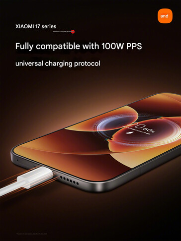 Xiaomi 17 series fast charging support (Image source: Xiaomi - machine translated)
