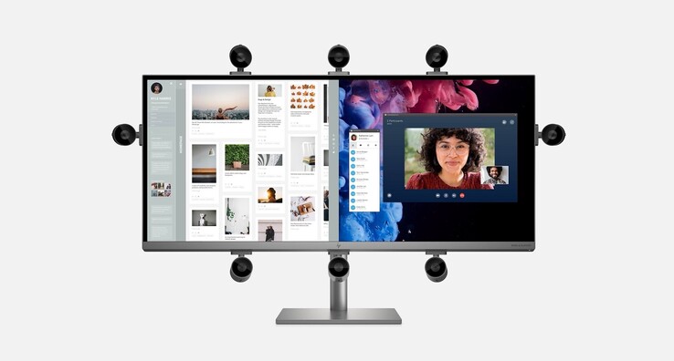 The HP Envy 34 inch All-in-One Desktop PC and its movable webcam. (Image source: HP)