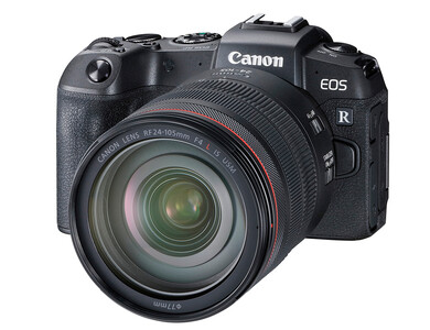 The Canon EOS RP features a rather deep grip to accommodate heavier lenses. (Image source: Canon)