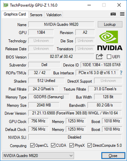 GPU-Z Quadro M620