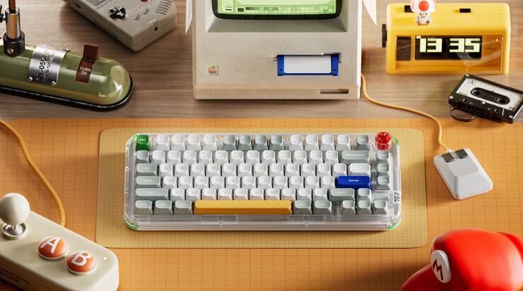 The mSA keycaps on the Kick75 High are a spin on the SA keycap profile, which has become popular for custom keyboard builds with retro aesthetics. (Image source: NuPhy)