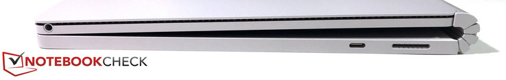 Right side: 3.5 mm stereo jack (tablet), USB 3.1 Gen.1 (Type-C), Surface Connector
