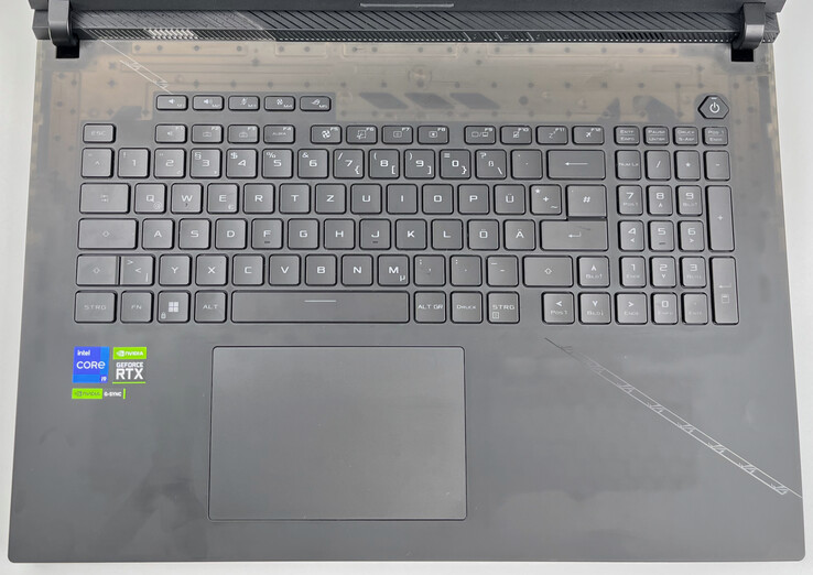 Keyboard deck of Asus Strix Scar 18