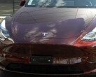 Giga Berlin Model Y in new Midnight Cherry Red color (image: Vision E Drive/YT)