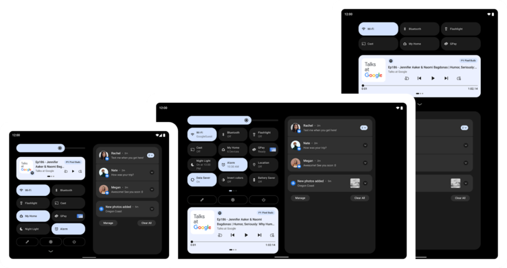Android 12L will scale according to screen size and orientation. (Image: Google)