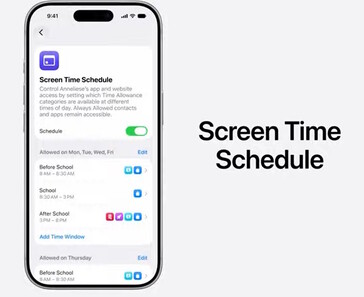 Parents can set when children have access to apps and websites by time-of-day within the new Child Accounts.
