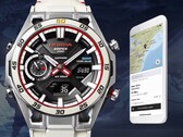 Casio’s ECB-2300HR-1A watch (pictured) is a special edition model designed with Honda. (Image source: Casio)
