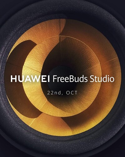 The Huawei FreeBuds Studio will launch on October 22. (Image source: Huawei)