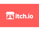 Itch.io's logo displayed against a red background. (Image source: Itch.io)