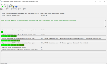 LatencyMon doesn't report any problems, so that real-time video/audio processing should work without a problem.