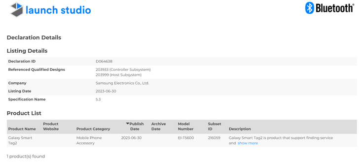 را "Galaxy S23 FE" و "برچسب 2" در نشت های جدید ظاهر می شود.  (منبع: 3C از طریق MySmartPrice، Bluetooth SIG)