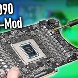Zmodyfikowany RTX 5090 (źródło obrazu: kanał YouTube der8auer)