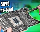 Modded RTX 5090 (image source: der8auer YouTube channel)