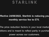 The price reduction messages (image: Starlink)