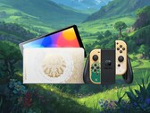 Zelda: Tears of the Kingdom Switch OLED and Joy-Con shown