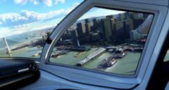 The all-new Flight Simulator features spectacular Azure AI-powered landscapes and skylines. (Source: Microsoft)