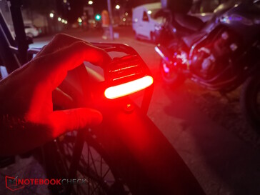 If not broken, the rear light shines brightly
