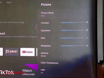 Image settings in the device settings