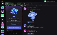 Discord will allow your channel and messages to appear on web pages