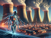 Increasing AI demand forces tech companies to turn to less eco-friendly nuclear power. (Image source: AI-generated, Dall-E 3)