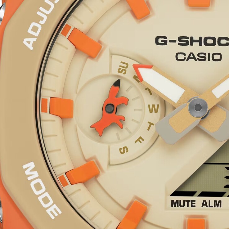 A fox appears as the indicator at the 9 o'clock position. (Image source: Casio US)