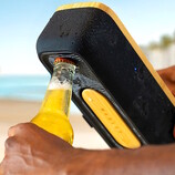 The House of Marley Get Together Go portable speaker can be used as a bottle opener.