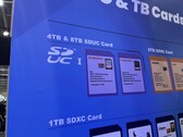 Clear signs at the SD Association booth: SanDisk SDUC cards are coming soon.
