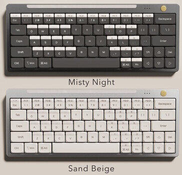 The Hesper64(100) keyboard comes in Misty Night or Sand Beige. (Image source: Nics Tek)