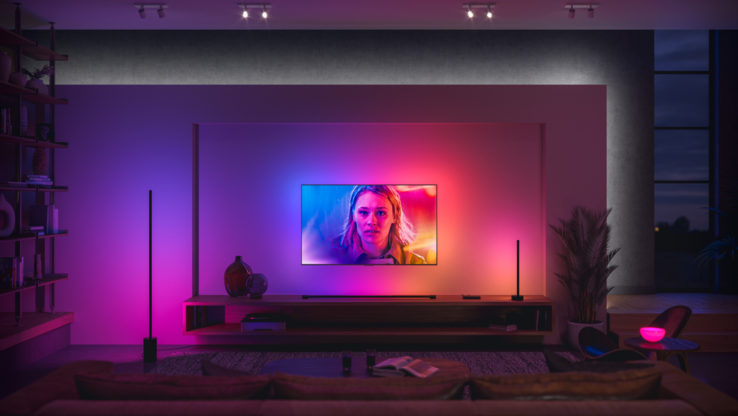The Philips Hue Sync TV is now available for some LG TVs. (Image source: Philips Hue)