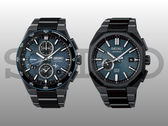 The Seiko Astron SSH187J1 (left) and the SSJ039J1 (right), pictured against a gray-black gradient background and Seiko's logo. (Image source: Seiko - edited)