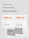 The Sharge Dot Matrix Screen Charger is available in 100W and 140W variants. (Image source: Sharge, machine translated)