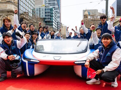 VTC Sophie 8X solar-powered EV wins the 2025 Bridgestone World Solar race across Australia in the Cruiser class. (Image source: Bridgestone)