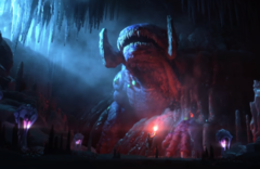 Subnautica Below Zero Steam screenshot showing a frozen leviathan in a cave