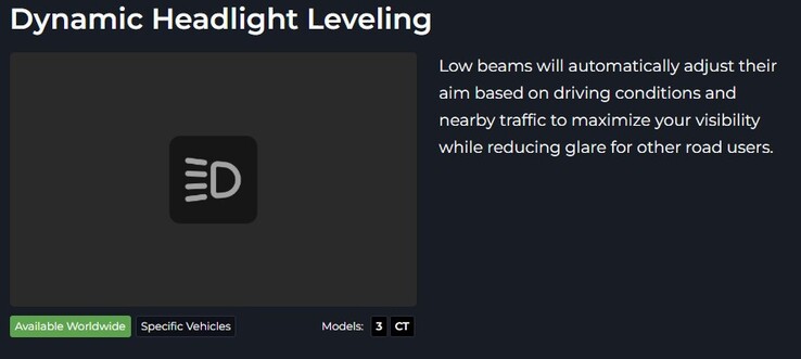 Dynamic Headlight Leveling feature