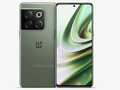 The OnePlus 10T is rumoured to launch in two colours, including the green tint shown in leaked CAD renders. (Image source: @OnLeaks & SmartPrix)