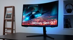 The Odyssey Neo G8 has a 1000R curvature and a 165 Hz refresh rate, among other features. (Image source: Samsung)