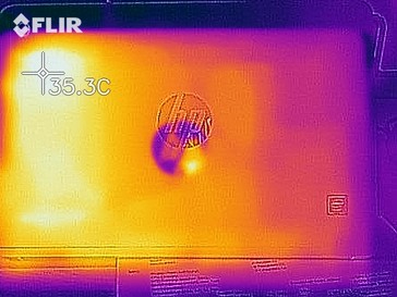 Heatmap rear (idle)