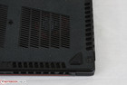 The vent not sitting flush with the chassis on an MSI GS63VR.