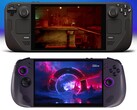Steam Deck OLED (top) and Lenovo Legion Go S (bottom). (Image source: Valve and Best Buy, edited)