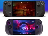 Steam Deck OLED (top) and Lenovo Legion Go S (bottom). (Image source: Valve and Best Buy, edited)