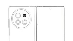 An &quot;X Fold3 Pro&quot; schematic. (Source: Digital Chat Station via Weibo)